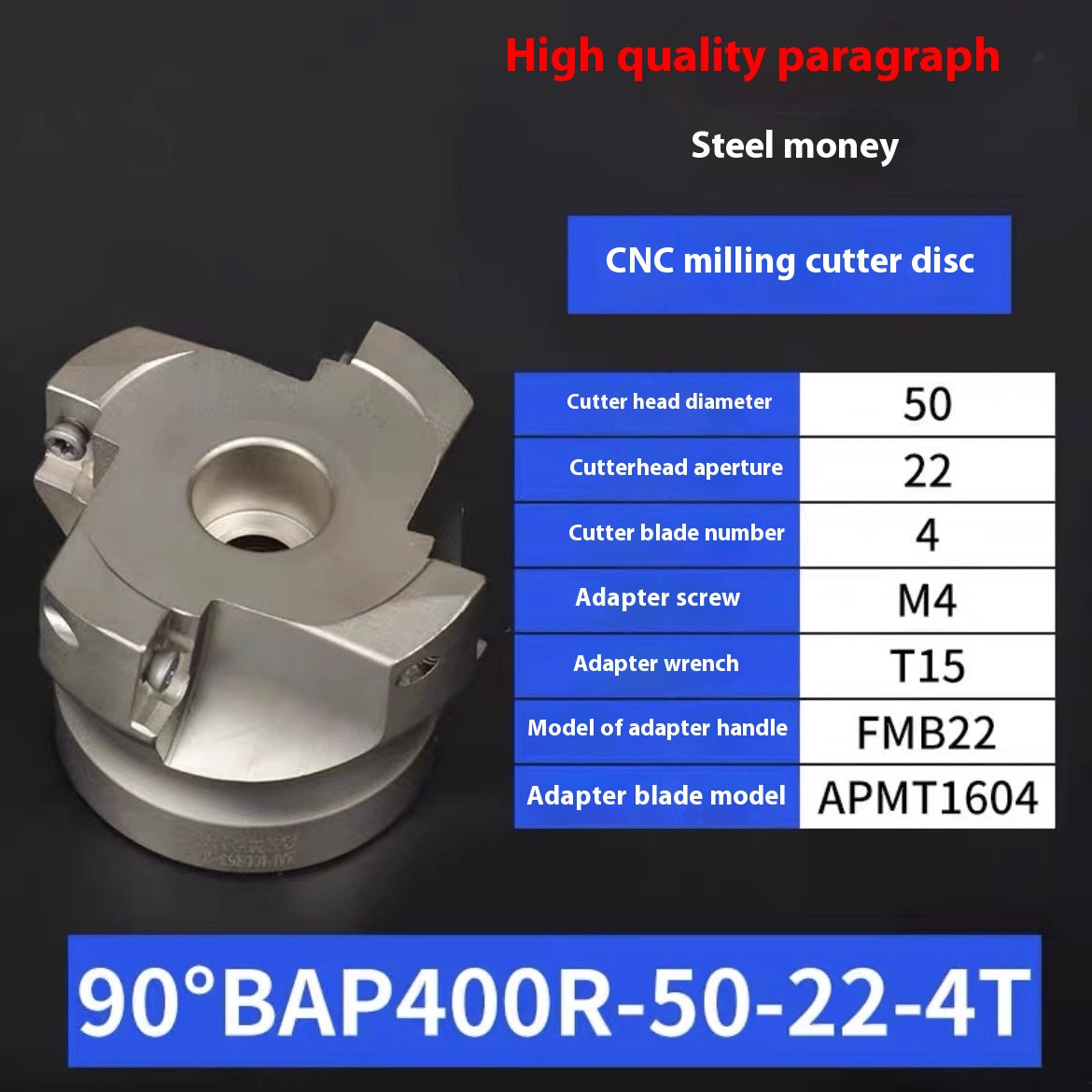 2075-CNC 90 degree right-angle BAP300R/400R milling cutter head machining center 1604 cutter head non-standard 45 60 65 Shandong Denso Pricision Tools Co.,Ltd.